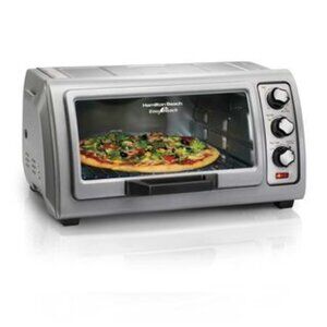 Hamilton Beach Roll-Top Door Easy Reach Toaster Oven